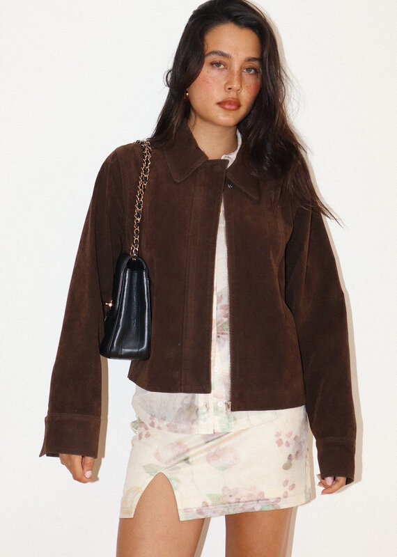 Retro Faux Suede Jacket