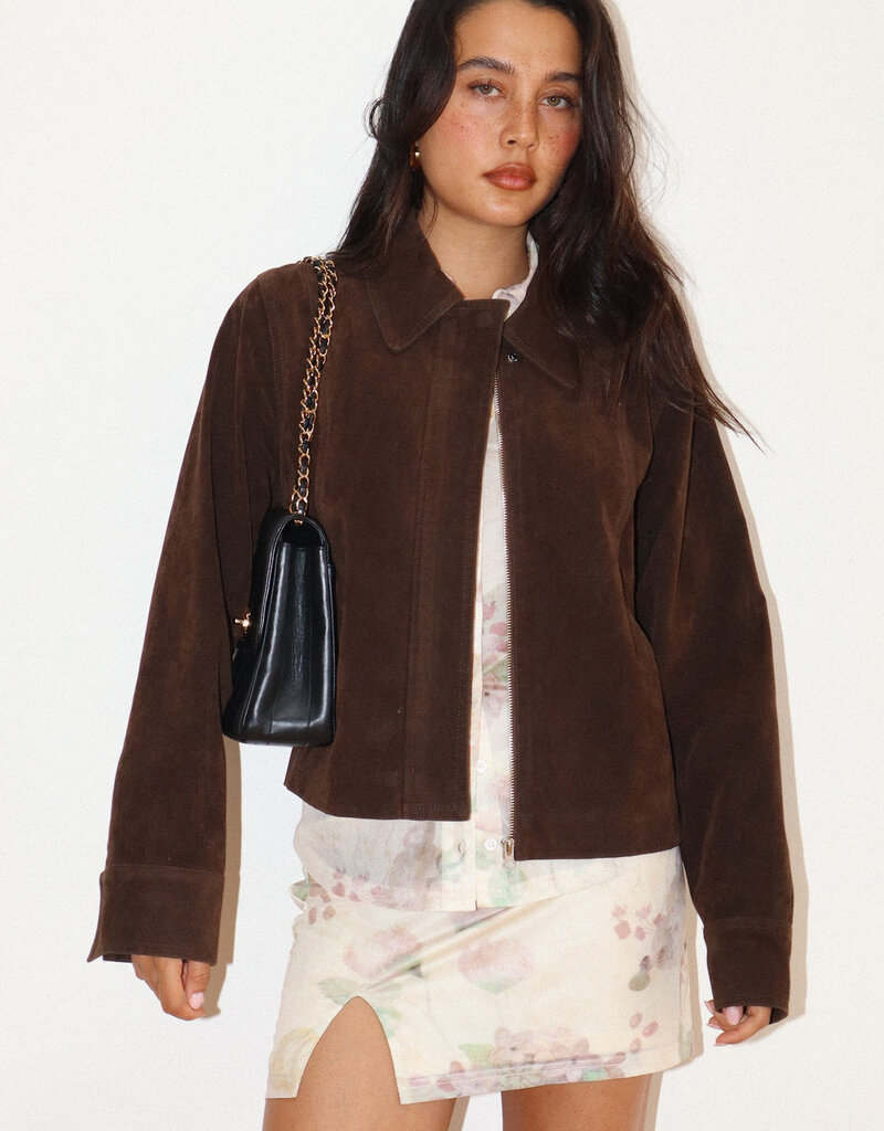 Retro Faux Suede Jacket