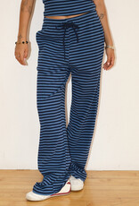 Striped Ribbed Drawstring Pants