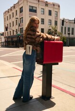 Striped Faux Fur Cropped Jacket