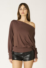 Jersey Long Sleeve One Shoulder Dolman Top
