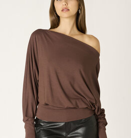Jersey Long Sleeve One Shoulder Dolman Top