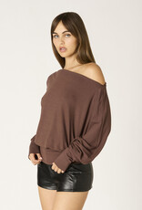 Jersey Long Sleeve One Shoulder Dolman Top