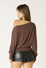 Jersey Long Sleeve One Shoulder Dolman Top