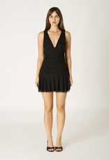 Tonal Polka Dot Ruched Bodice Mini Dress