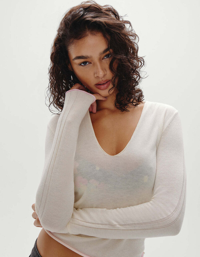 Frankies Bikinis Sloane Knit Hoodie