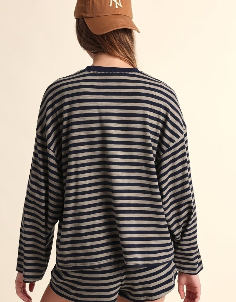 Simon Stripe Drawstring Shorts