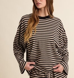 Simon Stripe Crewneck Long Sleeve Top