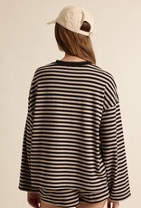 Simon Stripe Crewneck Long Sleeve Top