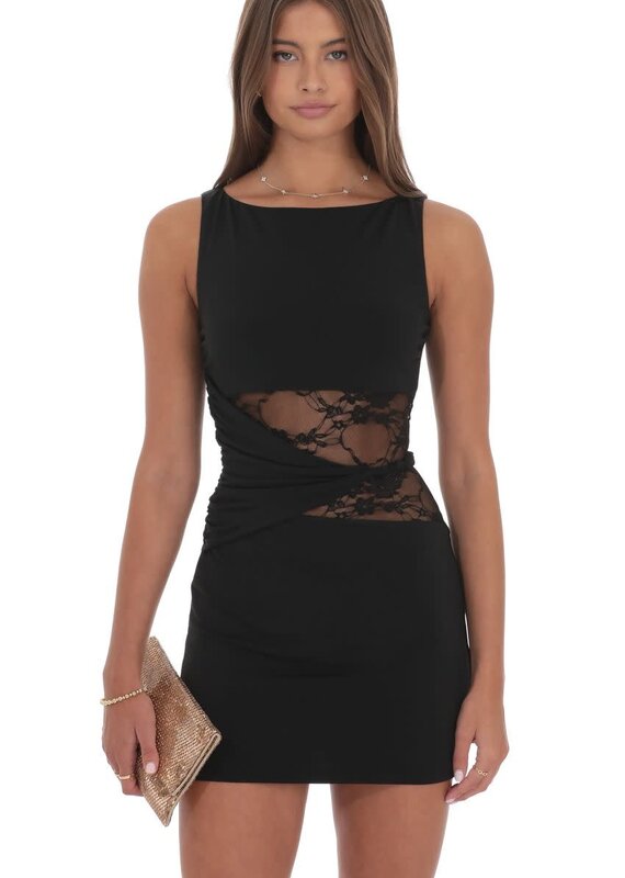 Lucy In The Sky Lace Cutout Bodycon Mini Dress