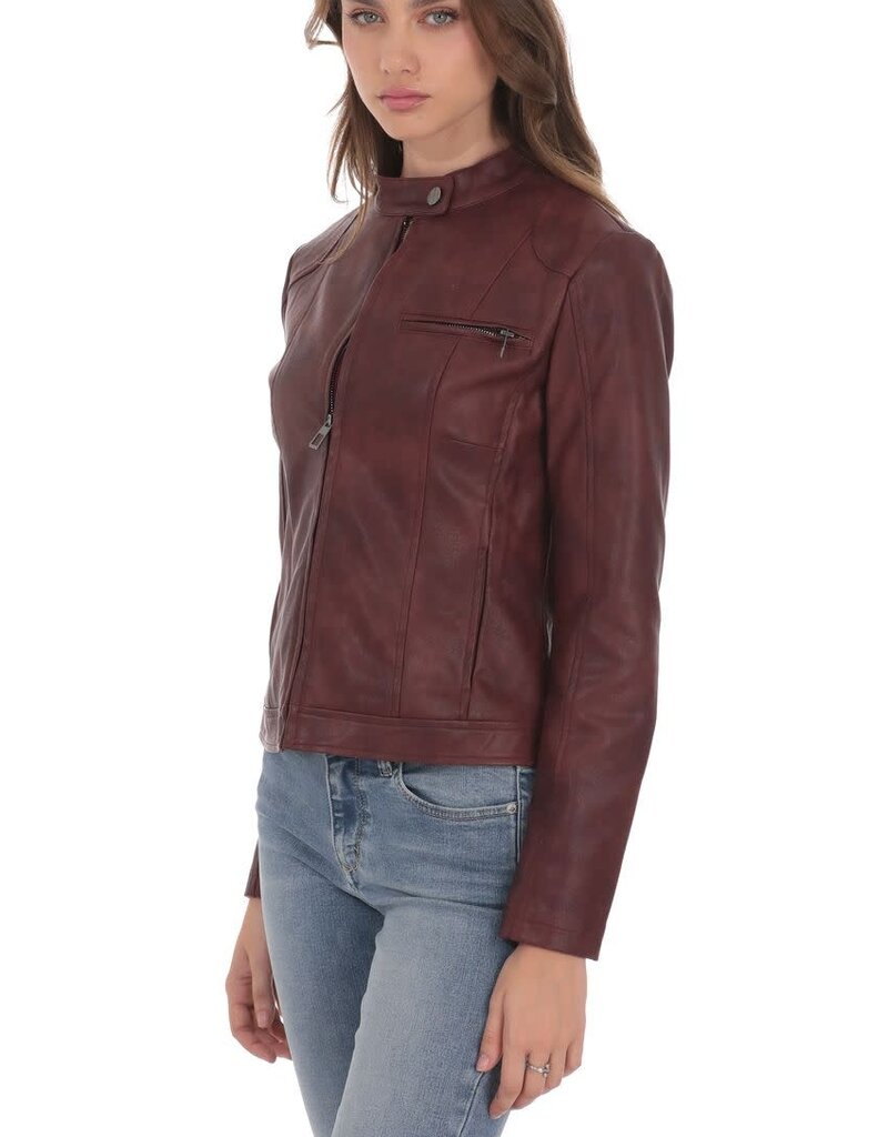 Lucy In The Sky Faux Leather Biker Jacket