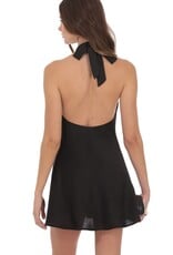 Lucy In The Sky Satin Choker Cowl Neck Mini Dress