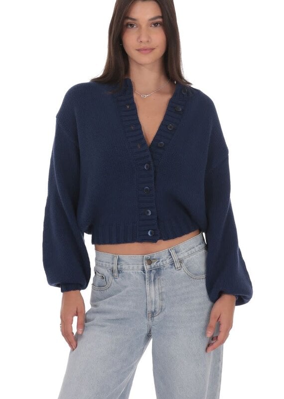 Lucy In The Sky Chunky Knit Cardigan Long Sleeve Sweater