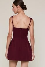 Vibrant Solid Double Pocket Square Neck Mini Dress