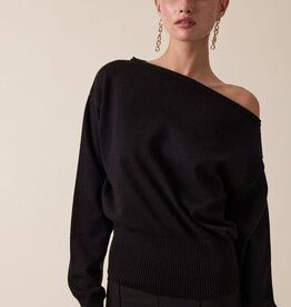 Fitted Waist Off The Shoulder Sweater
