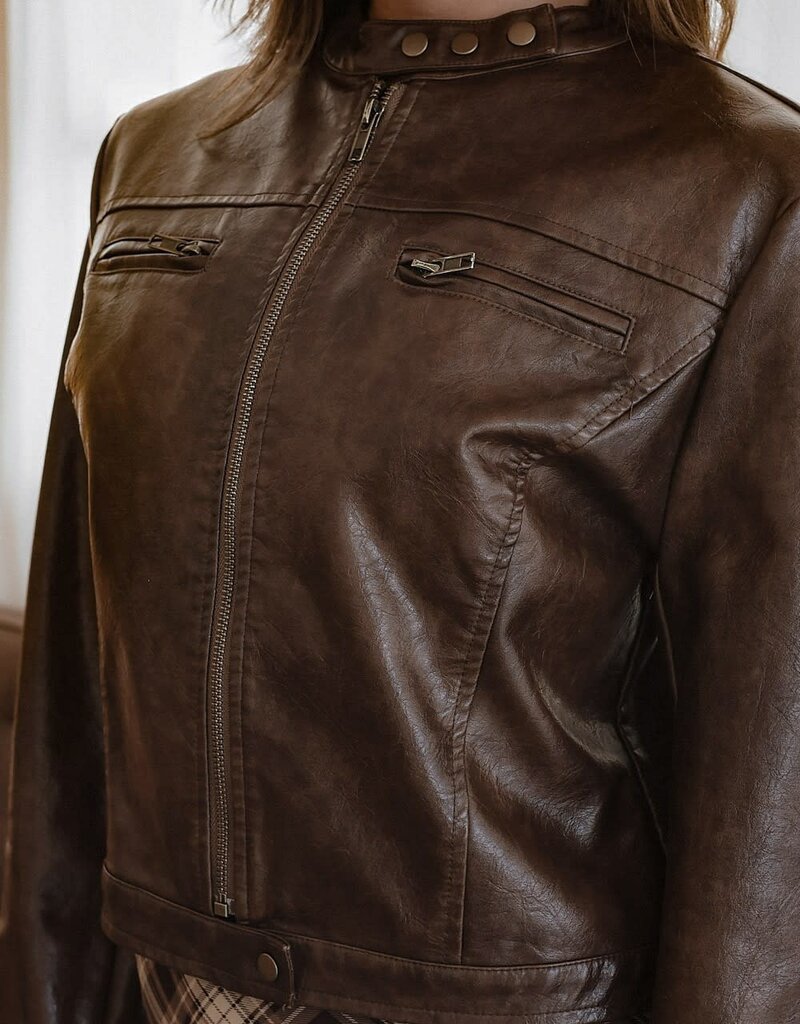 Devlin Faux Leather Jacket