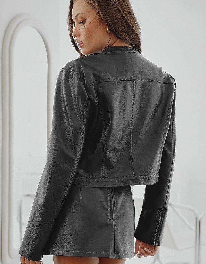 Devlin Faux Leather Jacket
