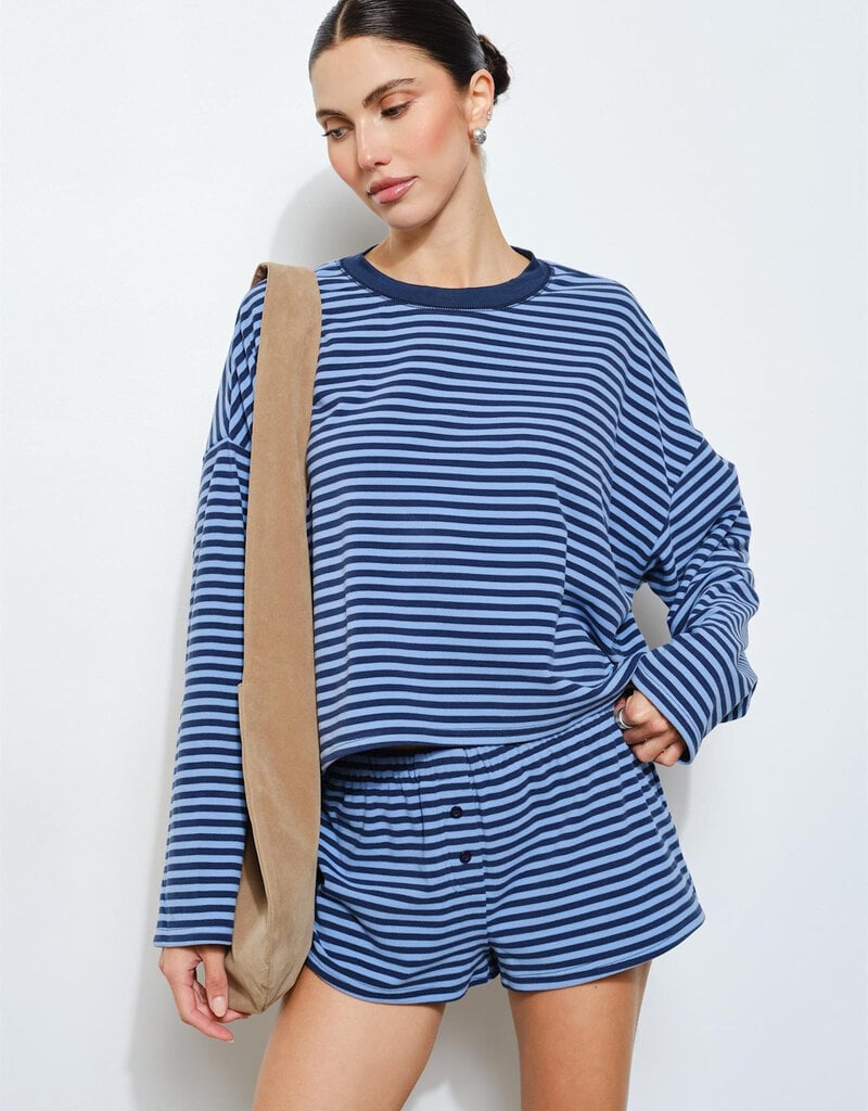 Poppy Striped Lounge Shorts