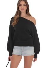 Lucy In The Sky Off Shoulder Knitted Jumper Sweater