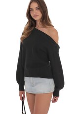 Lucy In The Sky Off Shoulder Knitted Jumper Sweater