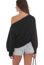 Lucy In The Sky Off Shoulder Knitted Jumper Sweater