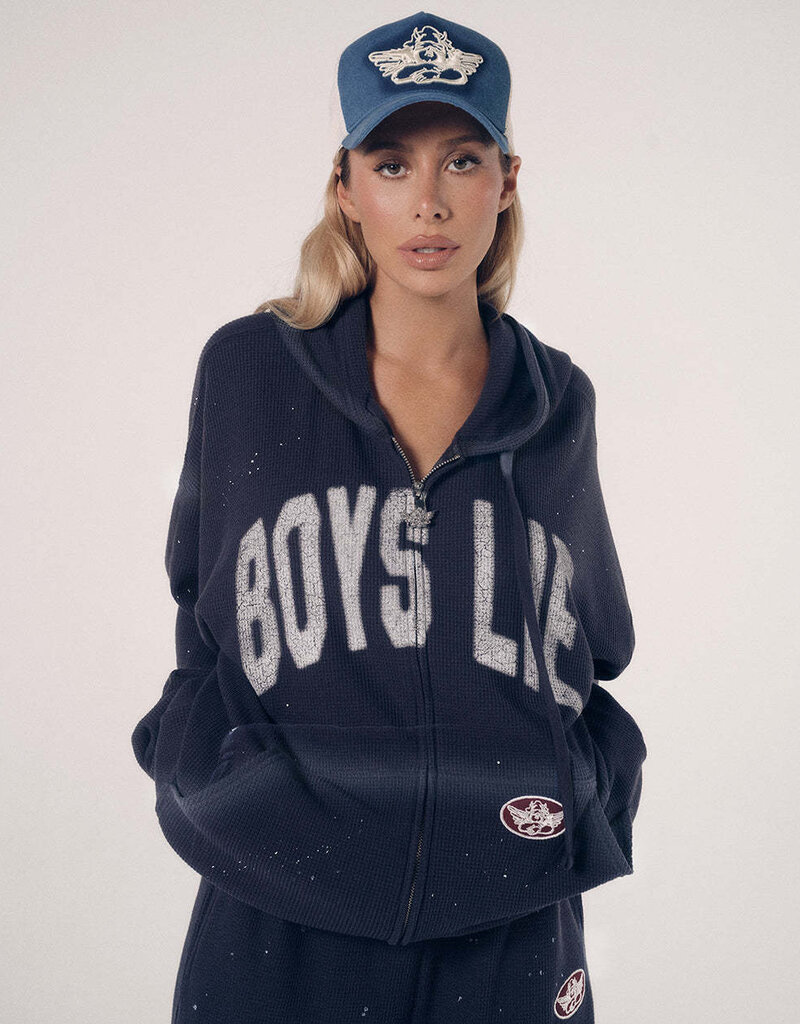 Boys Lie Blueprint Trucker Hat Blue