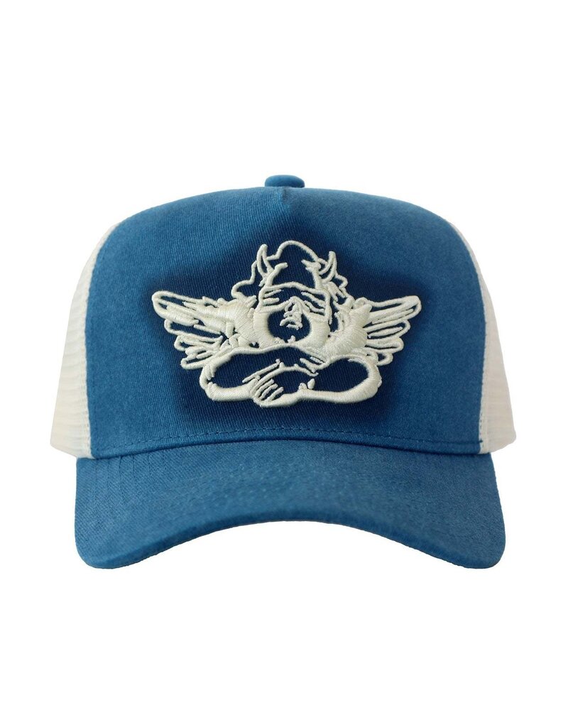 Boys Lie Blueprint Trucker Hat Blue