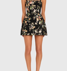 Amanda Uprichard Bethany Jacquard Floral Romper Mini Dress