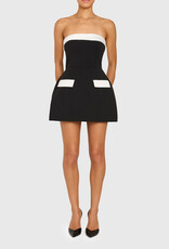 Amanda Uprichard Lucienne Color Block Romper Mini Dress