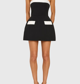 Amanda Uprichard Lucienne Color Block Romper Mini Dress