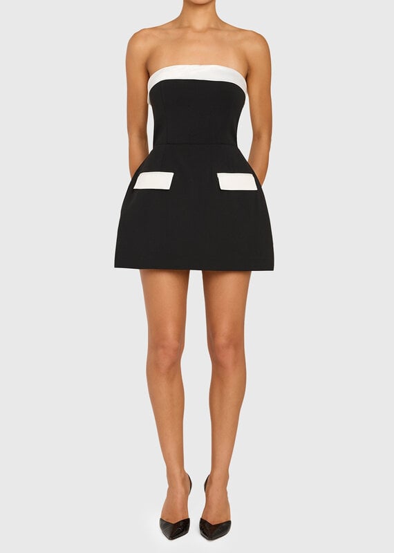 Amanda Uprichard Lucienne Color Block Romper Mini Dress