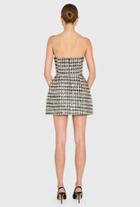 Amanda Uprichard Bethany Tweed Strapless Romper Mini Dress