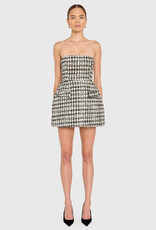 Amanda Uprichard Bethany Tweed Strapless Romper Mini Dress