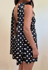 Polka Dot Tube Mini Dress w/Scarf