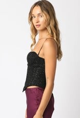 Tweed Sequin Corset Top