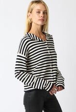 Carmen Stripe Knit Cardigan Sweater