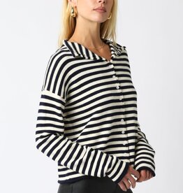 Carmen Stripe Knit Cardigan Sweater