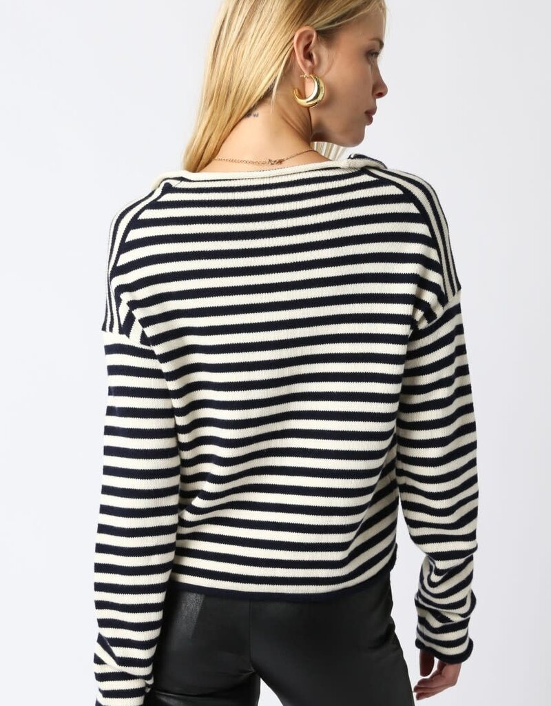 Carmen Stripe Knit Cardigan Sweater
