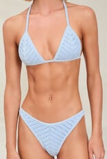 Devon Windsor Lucinda Metallic Knit Triangle Bikini Top