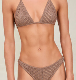 Devon Windsor Lucinda Metallic Knit Triangle Bikini Top