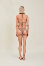 Devon Windsor Lucinda Metallic Knit Triangle Bikini Top