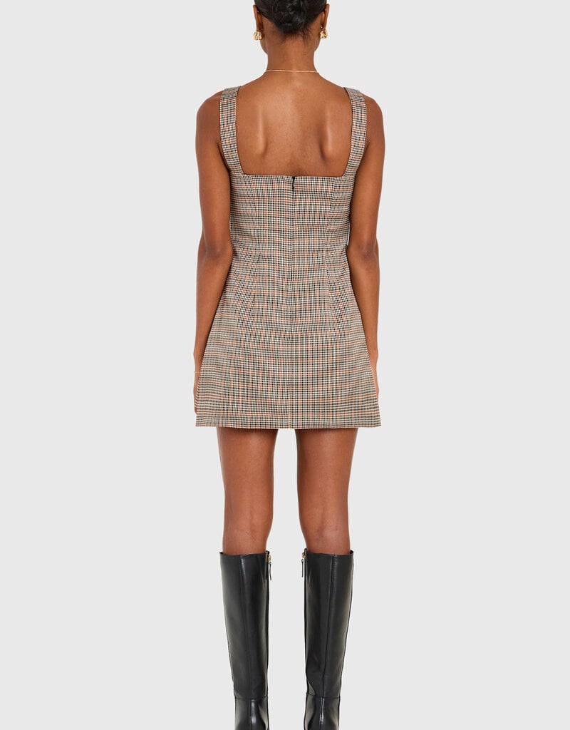 Amanda Uprichard Soho Skort Romper Plaid Mini Dress