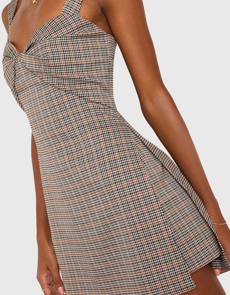 Amanda Uprichard Soho Skort Romper Plaid Mini Dress