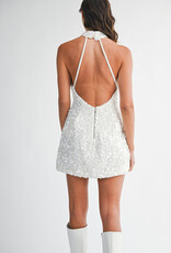 Azelia Halter Sequin Mini Dress