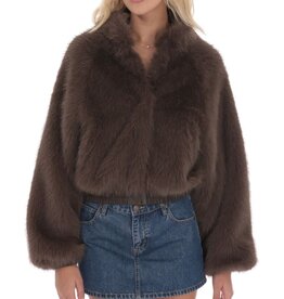 Lucy In The Sky Faux Fur Bomber Jacket