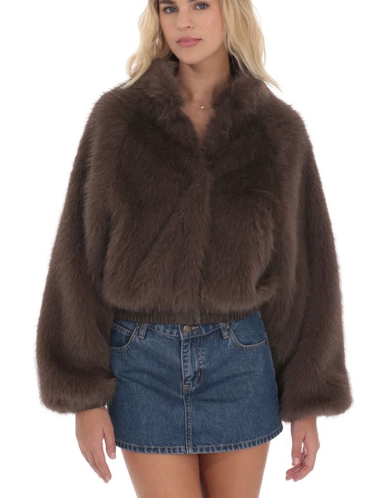 Lucy In The Sky Faux Fur Bomber Jacket