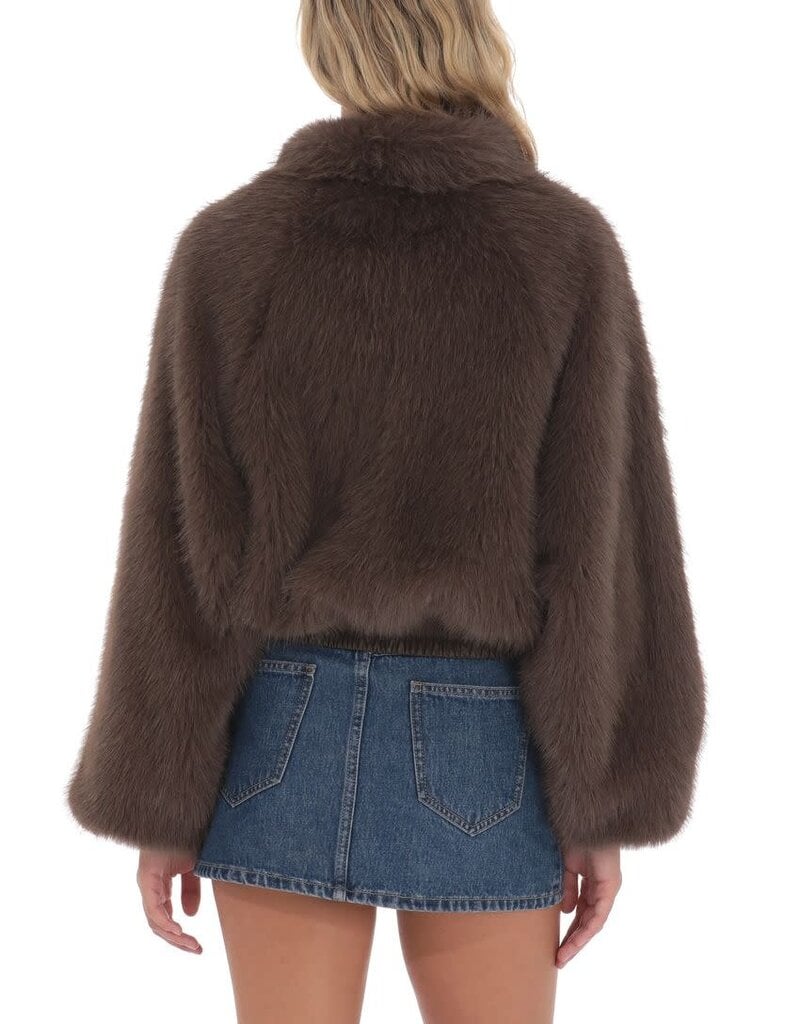 Lucy In The Sky Faux Fur Bomber Jacket