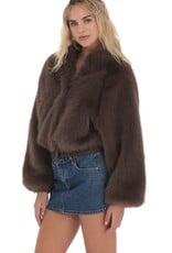 Lucy In The Sky Faux Fur Bomber Jacket