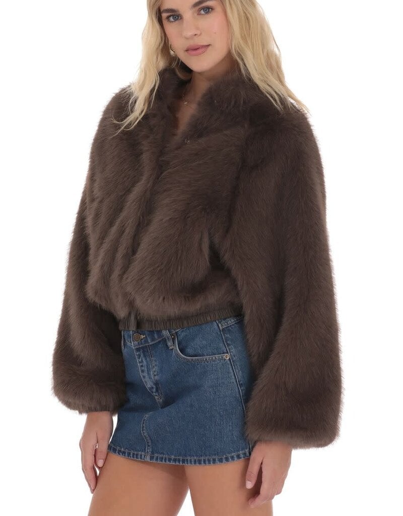 Lucy In The Sky Faux Fur Bomber Jacket