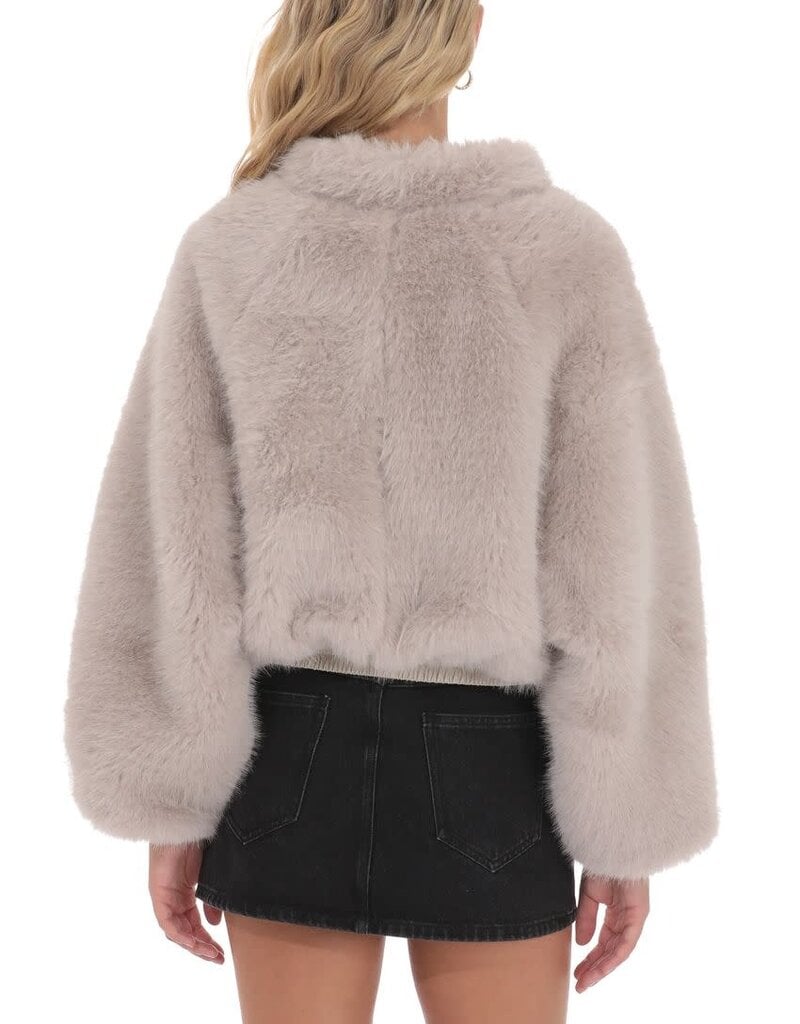 Lucy In The Sky Faux Fur Bomber Jacket